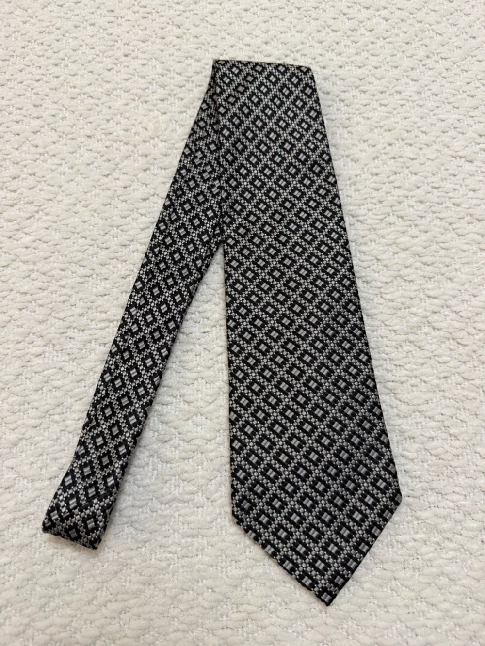 Pierre Cardin Silk Black and Grey Tie